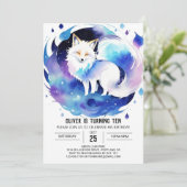 Invitation Pastel Fox dans les bois Anniversaire (Debout devant)