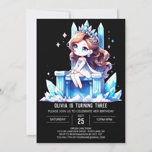 Invitation Pastel Fun Princess Anniversaire (Devant)