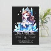 Invitation Pastel Fun Princess Anniversaire (Debout devant)