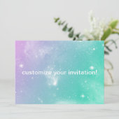 Invitation Pastel Galaxy pour tout événement! (Debout devant)