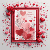 Invitation Pastel Galentine's Day Party Hearts Modern Ivory 