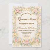 Invitation Pastel Garden Baroque Quinceañera (Devant)