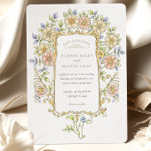 Invitation Pastel Garden Frame Rococo Mariage