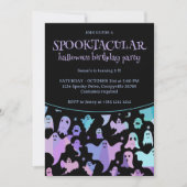Invitation Pastel Goth Ghosts Fête d'anniversaire d'Halloween (Devant)