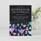 Invitation Pastel Goth Ghosts Fête d'anniversaire d'Halloween (Debout devant)