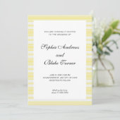 Invitation Pastel Grandes jaunes et blanches Mariage moderne (Debout devant)