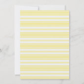 Invitation Pastel Grandes jaunes et blanches Mariage moderne (Dos)