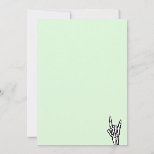 Invitation Pastel Green Bad Two The Bone 2e fête d'anniversai (Dos)