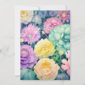 Invitation Pastel Green, Beurre Jaune et Mariage Lavande (Dos)