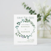 Invitation Pastel Green Floral Mariage (Debout devant)