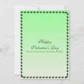 Invitation Pastel Green Raining Hearts Saint Valentin (Dos)