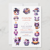 Invitation Pastel Halloween Little Boo Baby shower à thème (Devant)