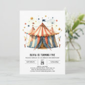 Invitation Pastel Happy Whimsy Circus (Debout devant)