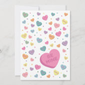 Invitation Pastel Heart Sweetheart February baby shower Girl (Dos)