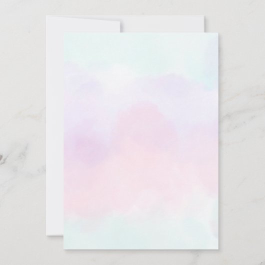 Invitation Pastel Hot Air Ballon Onederday 1er anniversaire (Dos)