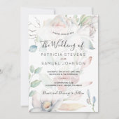 Invitation Pastel jardin secret mariage aquarelle (Devant)