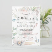 Invitation Pastel jardin secret mariage aquarelle (Debout devant)