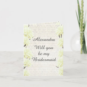 Invitation Pastel jaune floral serez-vous ma servante d'accue