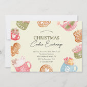 Invitation Pastel Jouer Noël Cookie Exchange Party (Devant)