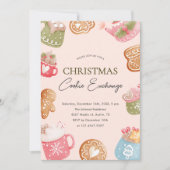Invitation Pastel Jouer Noël Cookie Exchange Party (Devant)