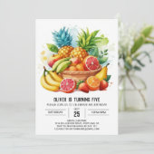 Invitation Pastel Juicy Fruits modifiables Anniversaire (Debout devant)