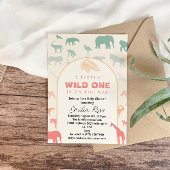 Invitation Pastel Jungle sauvage Un Baby shower Safari