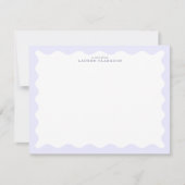 Invitation Pastel Lavender Wavy Frame Note Card (Devant)