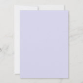 Invitation Pastel Lilac Rose Floral Abstrait Anniversaire (Dos)