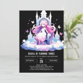 Invitation Pastel Little Princess Anniversaire (Debout devant)