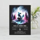 Invitation Pastel Loup Magique Anniversaire (Debout devant)