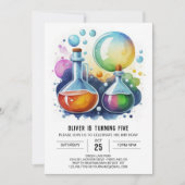 Invitation Pastel Mad Scientist Potion Anniversaire (Devant)