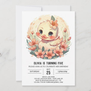Invitation Pastel Magic Canard Anniversaire