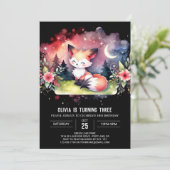 Invitation Pastel Magic Fox Anniversaire numérique (Debout devant)