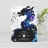 Invitation Pastel Majestic Dragon Anniversaire (Debout devant)