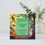 Invitation Pastel Mardi Gras Festival Perles de Plumes Bash O (Debout devant)