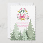 Invitation Pastel Meadow Compagnons : Oh Baby Girl Douche (Dos)
