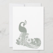 Invitation Pastel ment blanc paon royal chic Enregistrer la d (Dos)