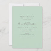 Invitation Pastel Mint Sage Green Daisy Flower Fête des marié (Devant)