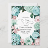 Invitation Pastel Mint, Seafoam & Shell Pink Wedding (Devant)