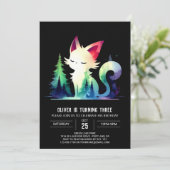 Invitation Pastel Modern Chat Anniversaire (Debout devant)