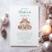 Invitation Pastel Nativity Christmas