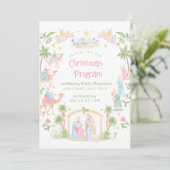 Invitation Pastel Nativity Christmas Program | Preschool (Debout devant)