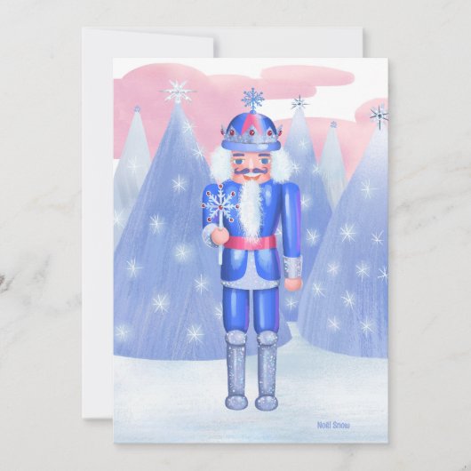 Invitation Pastel Nutcracker Snowflake King do-it-yourself Bl (Devant)