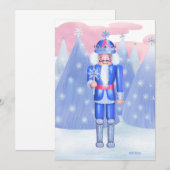 Invitation Pastel Nutcracker Snowflake King do-it-yourself Bl (Devant / Derrière)