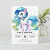 Invitation Pastel Online Horse Anniversaire (Debout devant)