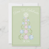 Invitation Pastel Ornements Abstraite fête des sapins de Noël (Devant)