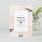 Invitation Pastel Paint Splash Bachelorette (Debout devant)
