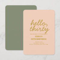 Pastel Peachy Bonjour Trente Anniversaire invitati