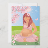 Invitation Pastel Pink Blue Green Pregnant bébé garçon douche (Dos)