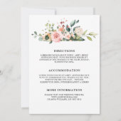 Invitation Pastel Pink Blush Rose Floral Mariage botanique (Dos)
